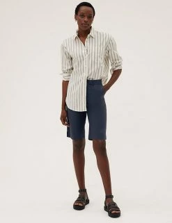 Cheap ⌛ M&S Collection Cotton Rich Knee Length Chino Shorts 🧨