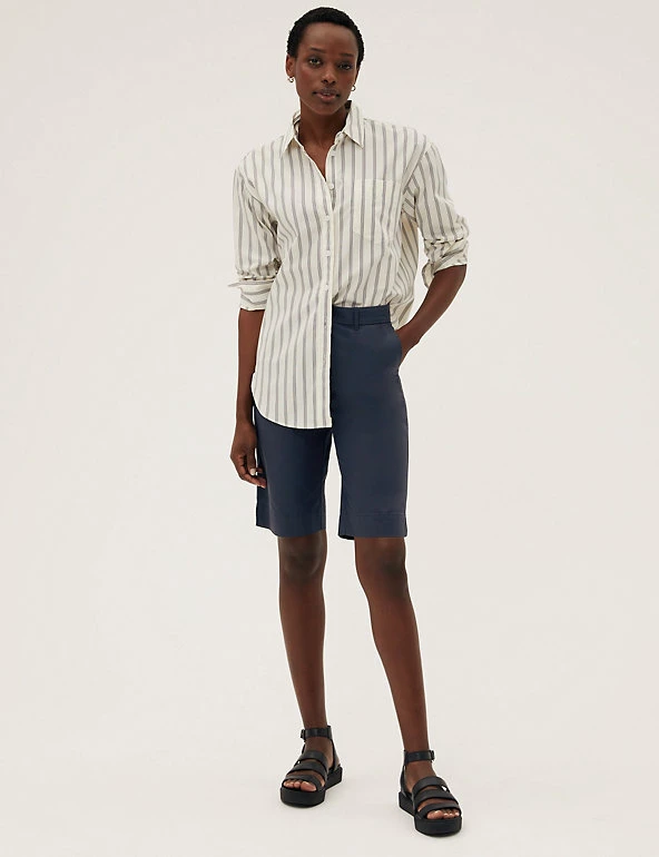 Cheap โ M&S Collection Cotton Rich Knee Length Chino Shorts ๐งจ 1 Cheap โ M&S Collection Cotton Rich Knee Length Chino Shorts ๐งจ