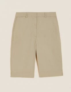Cheap โ M&S Collection Cotton Rich Knee Length Chino Shorts ๐งจ 45 Cheap โ M&S Collection Cotton Rich Knee Length Chino Shorts ๐งจ -Women's Holiday Shop Sales SD 01 T57 3051 NM X EC 90