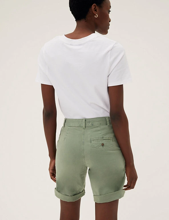 Discount ๐คฉ M&S Collection Cotton Rich High Waisted Chino Shorts ๐ 45 Discount ๐คฉ M&S Collection Cotton Rich High Waisted Chino Shorts ๐ - Image 45
