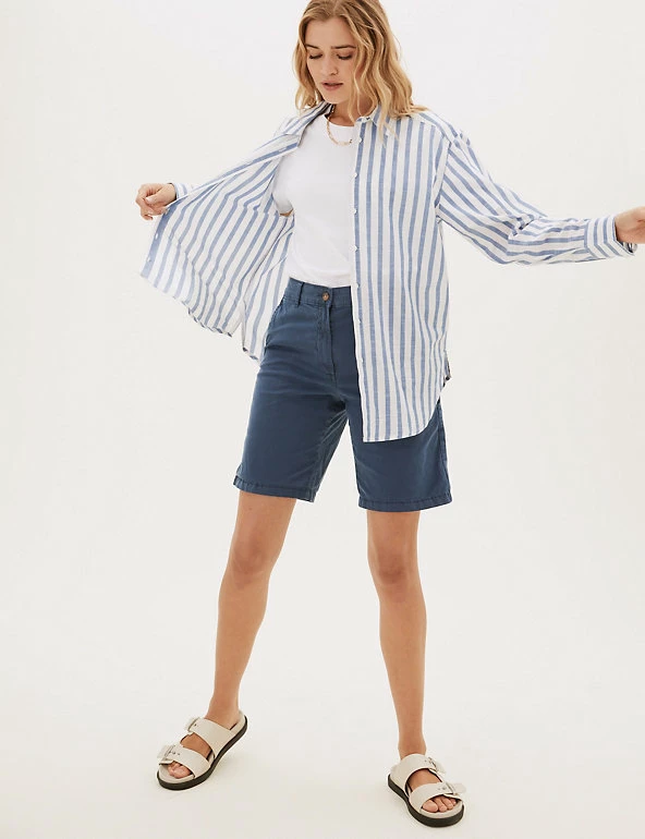 Discount ๐คฉ M&S Collection Cotton Rich High Waisted Chino Shorts ๐ 33 Discount ๐คฉ M&S Collection Cotton Rich High Waisted Chino Shorts ๐ - Image 33