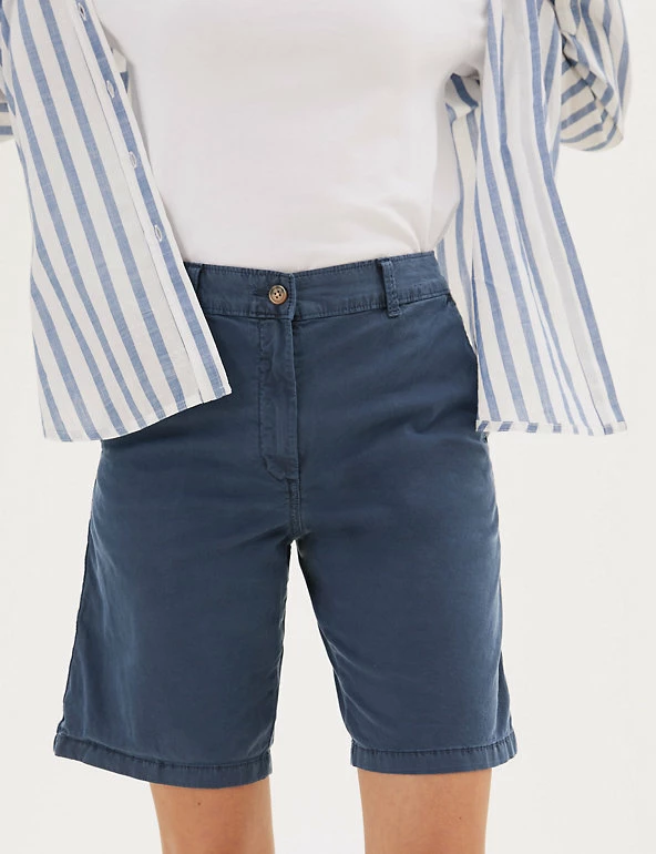 Discount ๐คฉ M&S Collection Cotton Rich High Waisted Chino Shorts ๐ 34 Discount ๐คฉ M&S Collection Cotton Rich High Waisted Chino Shorts ๐ - Image 34