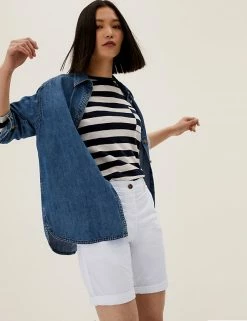 Discount ๐คฉ M&S Collection Cotton Rich High Waisted Chino Shorts ๐ 71 Discount ๐คฉ M&S Collection Cotton Rich High Waisted Chino Shorts ๐ -Women's Holiday Shop Sales SD 01 T57 3061 KY X EC 0