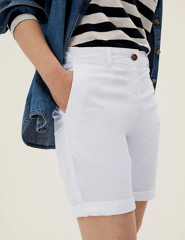 Discount ๐คฉ M&S Collection Cotton Rich High Waisted Chino Shorts ๐ 28 Discount ๐คฉ M&S Collection Cotton Rich High Waisted Chino Shorts ๐ - Image 28