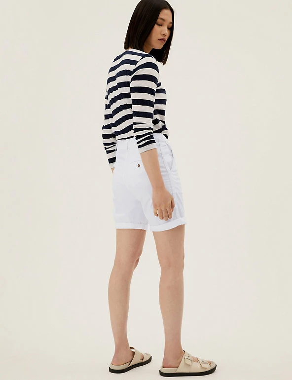 Discount ๐คฉ M&S Collection Cotton Rich High Waisted Chino Shorts ๐ 29 Discount ๐คฉ M&S Collection Cotton Rich High Waisted Chino Shorts ๐ - Image 29