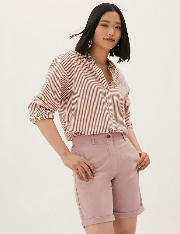 Discount ๐คฉ M&S Collection Cotton Rich High Waisted Chino Shorts ๐ 9 Discount ๐คฉ M&S Collection Cotton Rich High Waisted Chino Shorts ๐ - Image 9