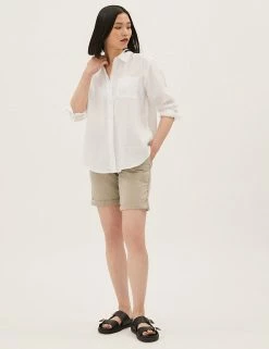 Discount ๐คฉ M&S Collection Cotton Rich High Waisted Chino Shorts ๐ 61 Discount ๐คฉ M&S Collection Cotton Rich High Waisted Chino Shorts ๐ -Women's Holiday Shop Sales SD 01 T57 3061 YF X EC 1