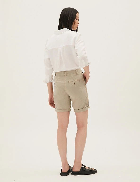 Discount ๐คฉ M&S Collection Cotton Rich High Waisted Chino Shorts ๐ 17 Discount ๐คฉ M&S Collection Cotton Rich High Waisted Chino Shorts ๐ - Image 17