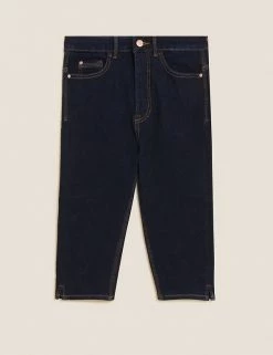 Deals 💯 M&S Collection Magic Shaping Denim Knee Length Shorts ✔️ -Women's Holiday Shop Sales SD 01 T57 3732 XB X EC 90