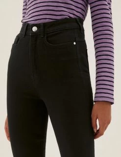 Deals 💯 M&S Collection Magic Shaping Denim Knee Length Shorts ✔️ -Women's Holiday Shop Sales SD 01 T57 3732 Y0 X EC 2