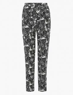 Wholesale ✔️ M&S Collection Jersey Palm Print Tapered Trousers 🧨