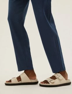 Deals ✨ M&S Collection Linen Rich Tapered Ankle Grazer Trousers 🎉 -Women's Holiday Shop Sales SD 01 T57 7086 F0 X EC 4