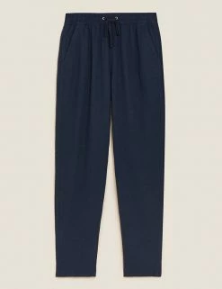 Deals ✨ M&S Collection Linen Rich Tapered Ankle Grazer Trousers 🎉 -Women's Holiday Shop Sales SD 01 T57 7086 F0 X EC 90