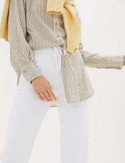 Deals ✨ M&S Collection Linen Rich Tapered Ankle Grazer Trousers 🎉 -Women's Holiday Shop Sales SD 01 T57 7086 P6 X EC 2