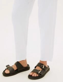 Deals ✨ M&S Collection Linen Rich Tapered Ankle Grazer Trousers 🎉 -Women's Holiday Shop Sales SD 01 T57 7086 P6 X EC 3