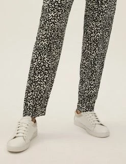 Deals ✨ M&S Collection Linen Rich Tapered Ankle Grazer Trousers 🎉 -Women's Holiday Shop Sales SD 01 T57 7086 Y4 X EC 3