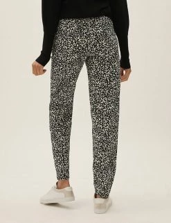 Deals ✨ M&S Collection Linen Rich Tapered Ankle Grazer Trousers 🎉 -Women's Holiday Shop Sales SD 01 T57 7086 Y4 X EC 4