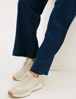 Brand new 🤩 M&S Collection Pure Linen Belted Wide Leg Trousers 😀 -Women's Holiday Shop Sales SD 01 T57 7136 F0 X EC 2