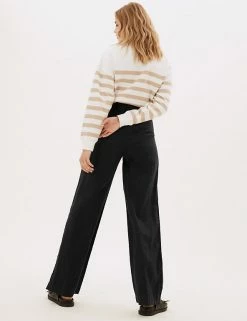 Brand new 🤩 M&S Collection Pure Linen Belted Wide Leg Trousers 😀 -Women's Holiday Shop Sales SD 01 T57 7136 Y0 X EC 4