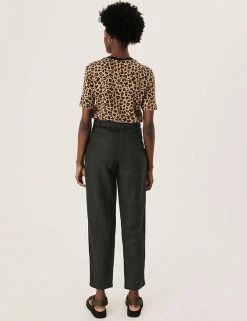 Best deal ⌛ M&S Collection Pure Linen Belted Tapered Trousers ✨ 32 Best deal ⌛ M&S Collection Pure Linen Belted Tapered Trousers ✨ -Women's Holiday Shop Sales SD 01 T57 7146 Y0 X EC 4