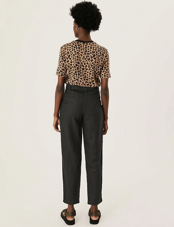 Best deal ⌛ M&S Collection Pure Linen Belted Tapered Trousers ✨ 11 Best deal ⌛ M&S Collection Pure Linen Belted Tapered Trousers ✨ - Image 11