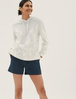 Coupon 🤩 M&S Collection Cotton Rich Jersey High Waisted Shorts 🧨 -Women's Holiday Shop Sales SD 01 T57 7185 F0 X EC 1