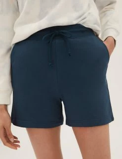 Coupon 🤩 M&S Collection Cotton Rich Jersey High Waisted Shorts 🧨 -Women's Holiday Shop Sales SD 01 T57 7185 F0 X EC 2