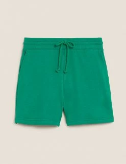 Coupon 🤩 M&S Collection Cotton Rich Jersey High Waisted Shorts 🧨 -Women's Holiday Shop Sales SD 01 T57 7185 KF X EC 90