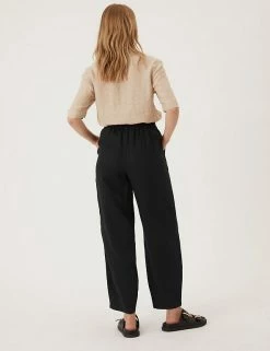 Cheapest ⌛ M&S Collection Pure Linen Belted Balloon Trousers ✔️ -Women's Holiday Shop Sales SD 01 T57 7687 Y0 X EC 4