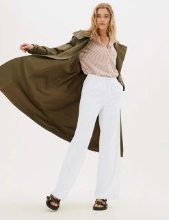 Best deal ✔️ M&S Collection Linen Rich Wide Leg Trousers ✔️ -Women's Holiday Shop Sales SD 01 T57 7996 P6 X EC 0