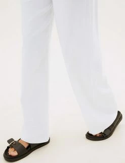 Best deal ✔️ M&S Collection Linen Rich Wide Leg Trousers ✔️ -Women's Holiday Shop Sales SD 01 T57 7996 P6 X EC 2