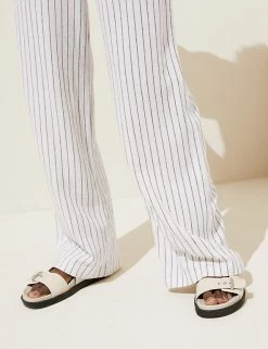 Best deal ✔️ M&S Collection Linen Rich Wide Leg Trousers ✔️ -Women's Holiday Shop Sales SD 01 T57 7996 V4 X EC 2