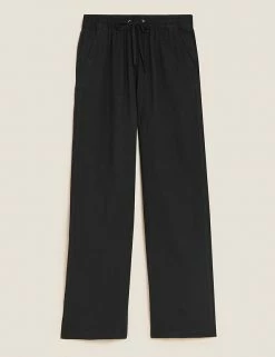 Best deal ✔️ M&S Collection Linen Rich Wide Leg Trousers ✔️ -Women's Holiday Shop Sales SD 01 T57 7996 Y0 X EC 90