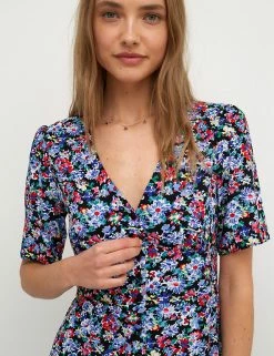 Best reviews of 🔔 Nobody's Child 👗 Dresses Floral V-Neck Midaxi Tea 👗 Dress 💯 -Women's Holiday Shop Sales SD 01 T82 2910 E4 X EC 2