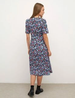 Best reviews of 🔔 Nobody's Child 👗 Dresses Floral V-Neck Midaxi Tea 👗 Dress 💯 -Women's Holiday Shop Sales SD 01 T82 2910 E4 X EC 3