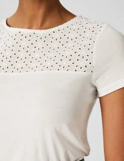 Top 10 🎁 HOBBS Women Cotton Modal Blend Broderie Detail T-Shirt ⌛ 8 Top 10 🎁 HOBBS Women Cotton Modal Blend Broderie Detail T-Shirt ⌛ -Women's Holiday Shop Sales SD 01 T83 6076 KY X EC 2