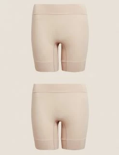 Best Pirce ⭐ M&S Collection Shapewear 2pk Anti-Chafe Shorts 🤩 -Women's Holiday Shop Sales SD 02 T32 1100 AX X EC 0