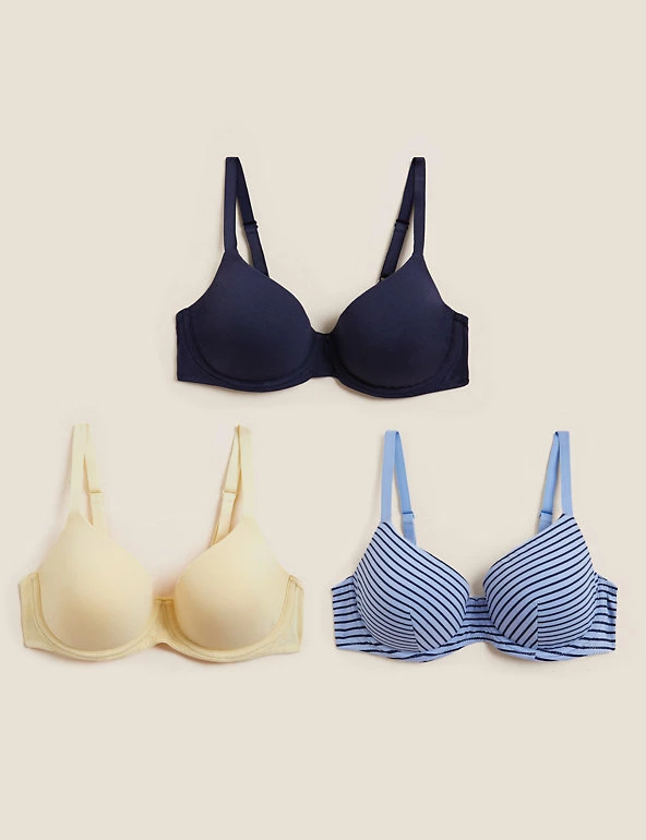 Cheapest 🎁 M&S Collection 3pk Cotton Rich Wired T-Shirt Bras A-E 🎉 9 Cheapest 🎁 M&S Collection 3pk Cotton Rich Wired T-Shirt Bras A-E 🎉 - Image 9