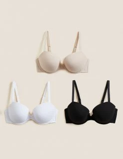 Discount 🤩 M&S Collection 3pk Wired Balcony Bras A-E 🔔