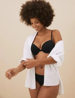 Discount 🤩 M&S Collection 3pk Wired Balcony Bras A-E 🔔 -Women's Holiday Shop Sales SD 02 T33 0335 LA X EC 4