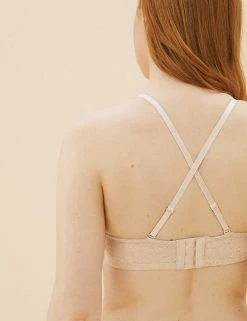 Hot Sale 💯 M&S Collection Bras Lace Padded Bandeau Strapless Bra A-E ⌛ -Women's Holiday Shop Sales SD 02 T33 2959A AX X EC 3