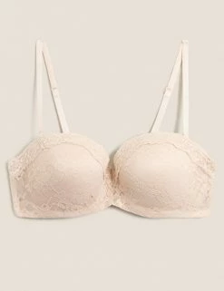 Hot Sale 💯 M&S Collection Bras Lace Padded Bandeau Strapless Bra A-E ⌛ -Women's Holiday Shop Sales SD 02 T33 2959A AX X EC 90