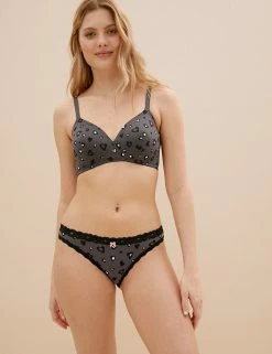 Cheap 🛒 M&S Collection Bras 3pk Non Wired Full Cup T-Shirt Bra A-E 💯 -Women's Holiday Shop Sales SD 02 T33 3006P T6 X EC 1