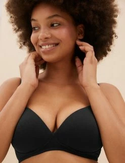 Cheapest 🎉 M&S Collection Lingerie 3pk Non Wired Plunge T-Shirt Bras A-E 🥰 -Women's Holiday Shop Sales SD 02 T33 3276 D6 X EC 3