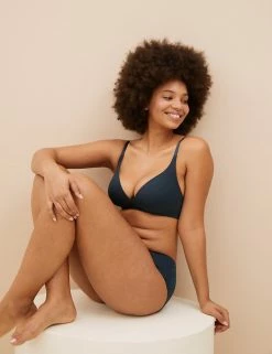 Cheapest 🎉 M&S Collection Lingerie 3pk Non Wired Plunge T-Shirt Bras A-E 🥰 -Women's Holiday Shop Sales SD 02 T33 3276 D6 X EC 4