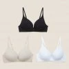 Cheapest 🎉 M&S Collection Lingerie 3pk Non Wired Plunge T-Shirt Bras A-E 🥰