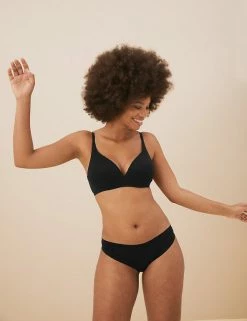 Cheapest 🎉 M&S Collection Lingerie 3pk Non Wired Plunge T-Shirt Bras A-E 🥰 -Women's Holiday Shop Sales SD 02 T33 3276 LA X EC 4