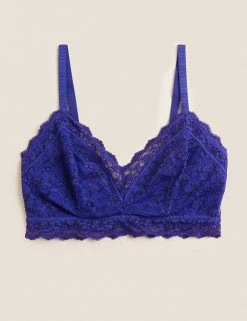 Budget ⌛ M&S Collection Lingerie Lace Non Wired Bralette A-E 🌟 -Women's Holiday Shop Sales SD 02 T33 7039 QV X EC 90