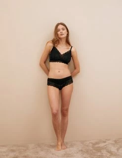 Budget ⌛ M&S Collection Lingerie Lace Non Wired Bralette A-E 🌟 -Women's Holiday Shop Sales SD 02 T33 7039 Y0 X EC 3