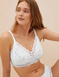 Budget ⌛ M&S Collection Lingerie Lace Non Wired Bralette A-E 🌟